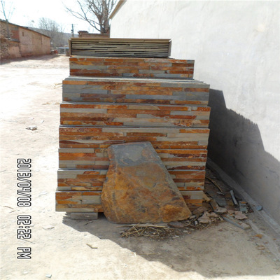 河北天然锈平板文化石 黄秀色板岩的艺术魅力与市场应用